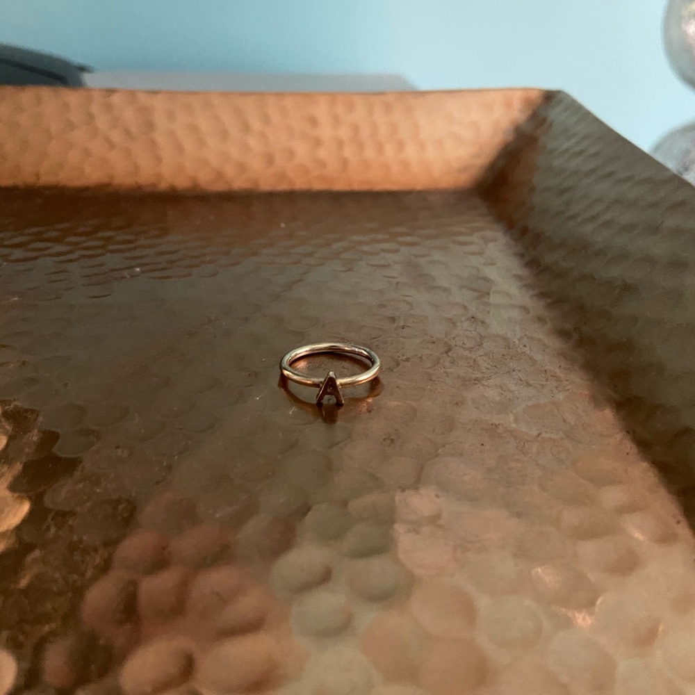 lou lou’s boutique “A” initial ring